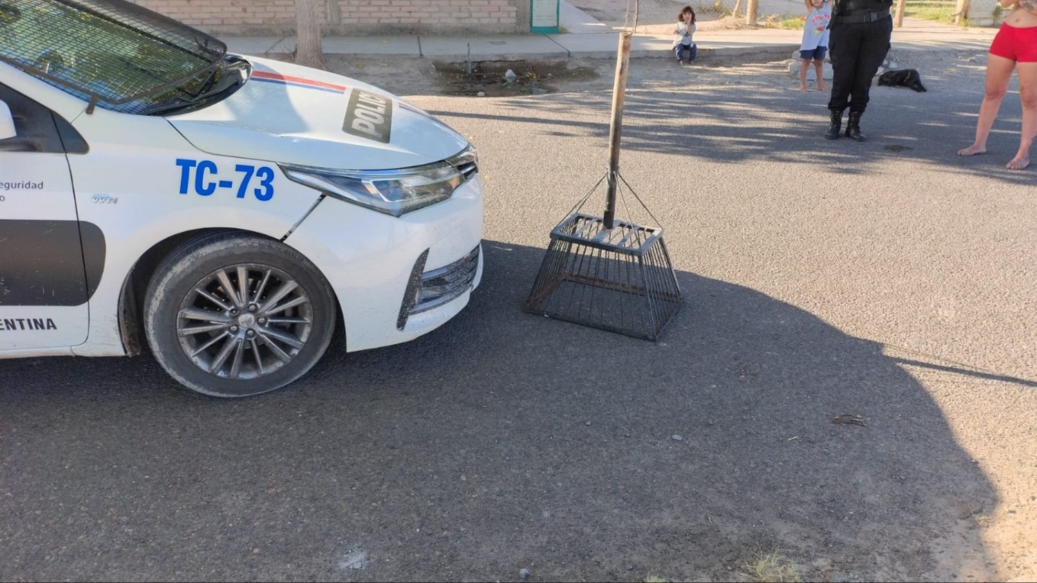 JOVEN LADRÓN SORPRENDIDO CON UN CESTO DE BASURA