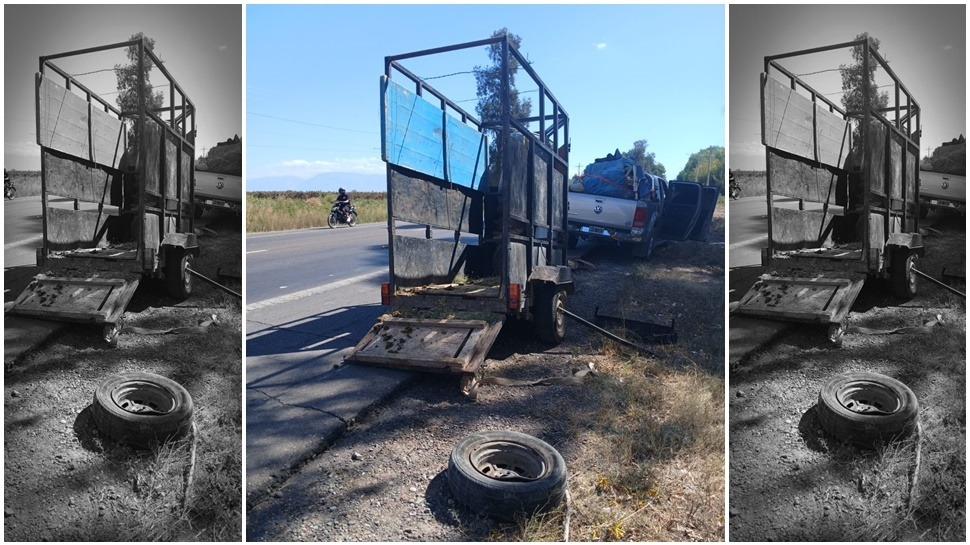 UNA RUEDA DESPRENDIDA DE UN CARRO PROVOCÓ UN SINIESTRO VIAL