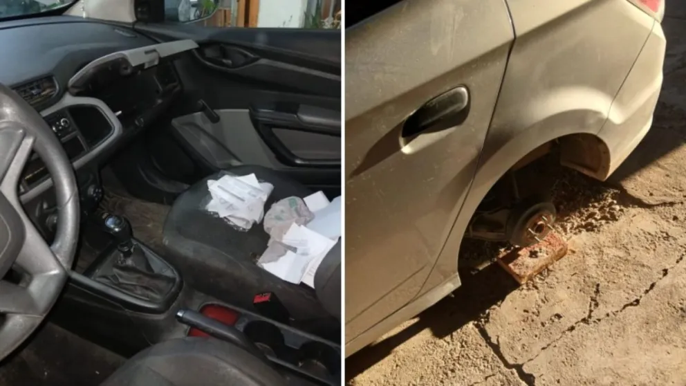 LADRÓN SORPRENDIDO MIENTRAS DESMANTELABA UN AUTO