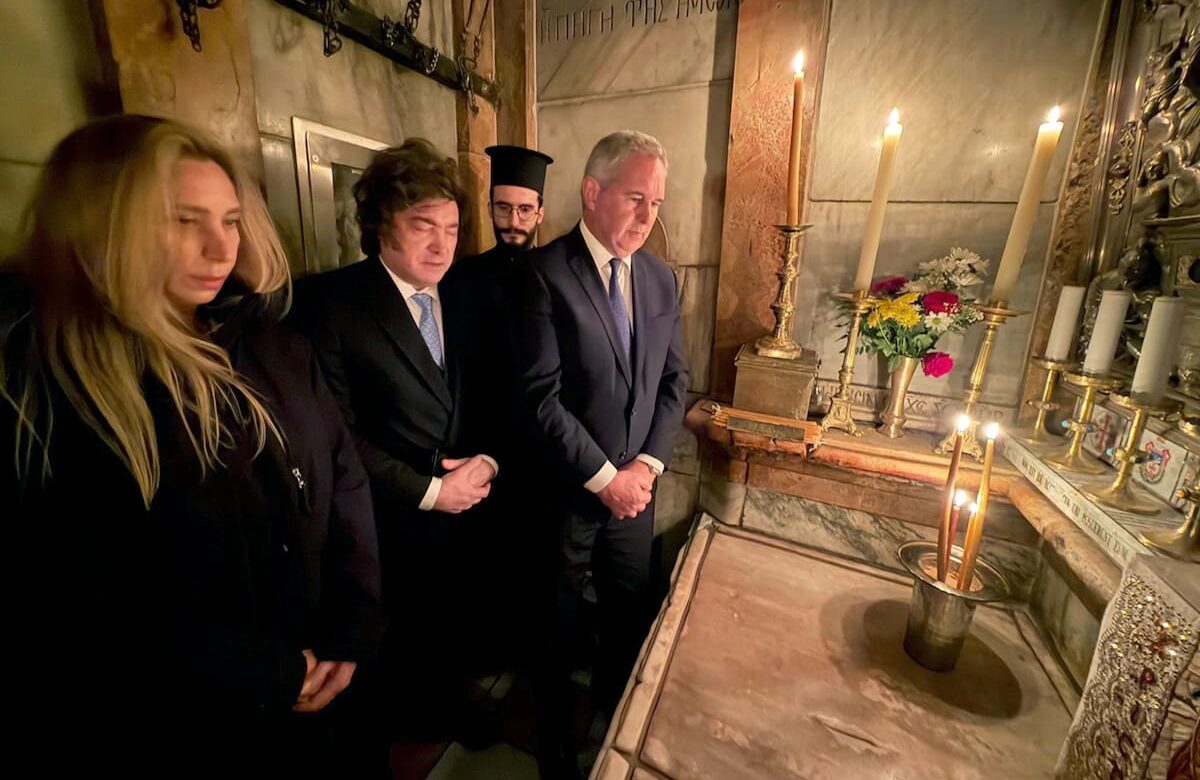 MILEI HOMENAJEÓ A FRANCISCO EN ISRAEL