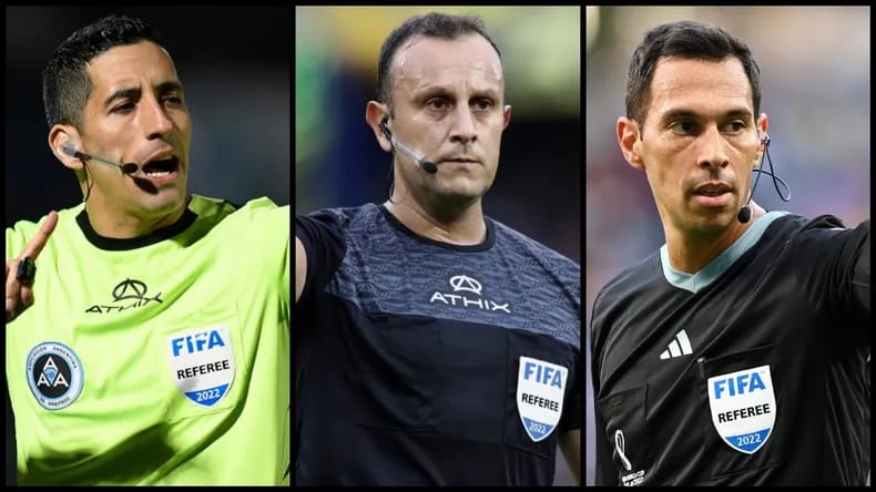 TRES ÁRBITROS ARGENTINOS AL MUNDIAL
