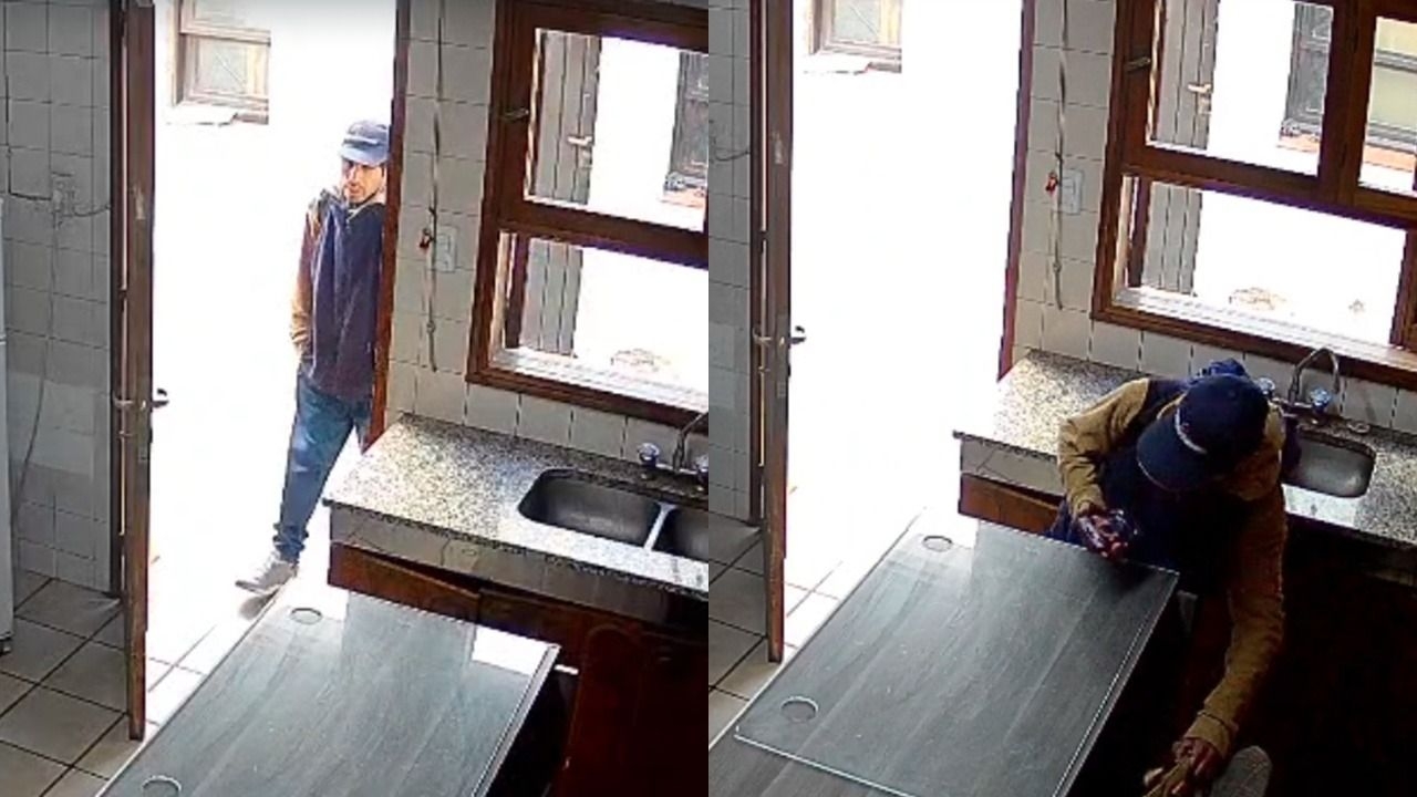 ENTRÓ A ROBAR EN UNA EMPRESA Y QUEDÓ REGISTRADO EN LAS CÁMARAS