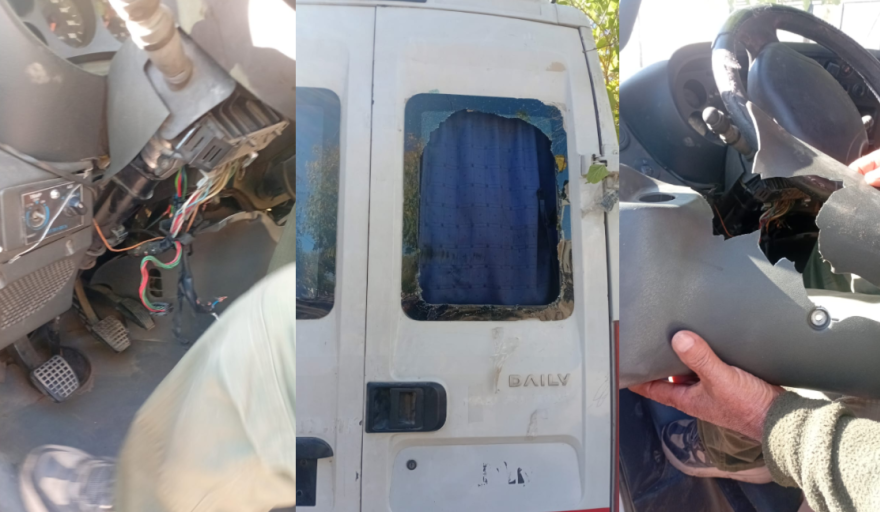 ROBO A UNA COMBI DE UN SERVICIO DE TRANSPORTE EN JÁCHAL