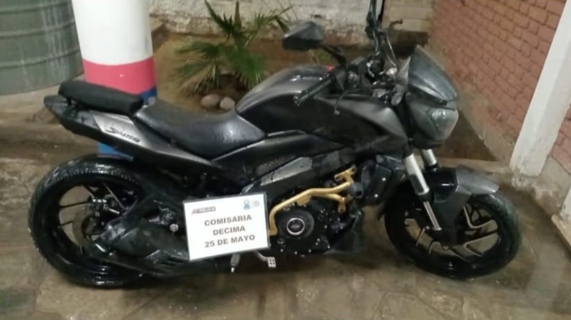 RECUPERAN UNA MOTO DE GRAN CILINDRADA ROBADA EN MENDOZA
