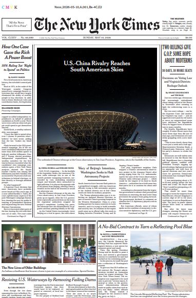 EL CONFLICTO DEL CART CHINO EN BARREAL ES TAPA EN THE NEW YORK TIMES