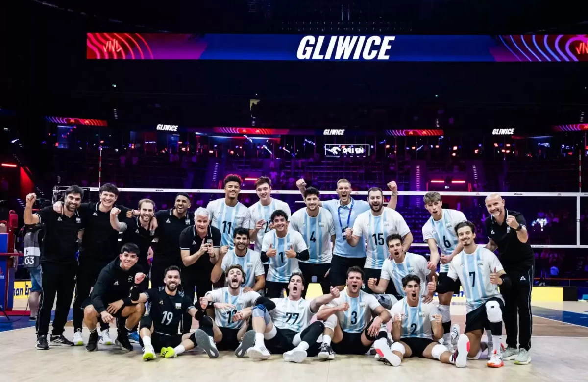Argentina sumó su primer triunfo en la VNL ante Alemania