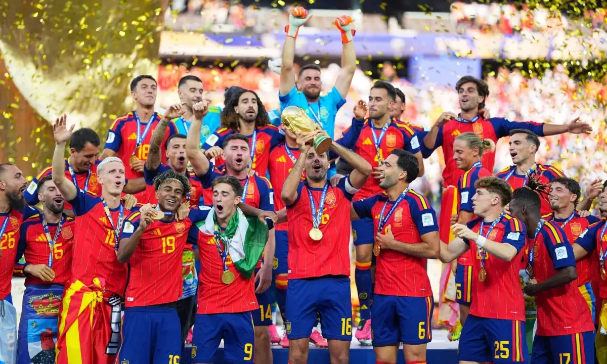 España celebra la obtención de su segundo título mundial