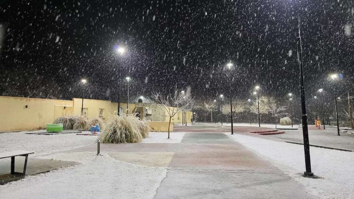 La nieve cubrió Calingasta e Iglesia, tras un intenso temporal