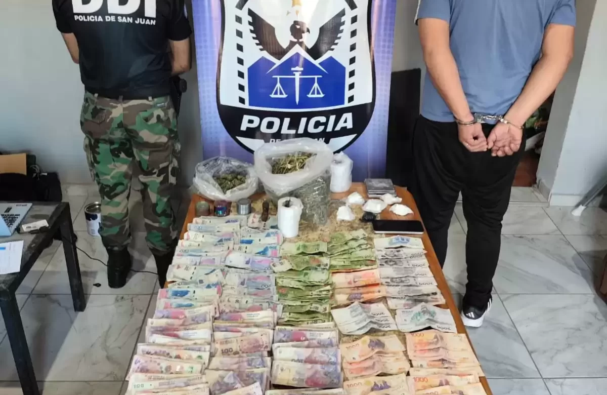 Rawson: secuestran cocaína, marihuana y dinero
