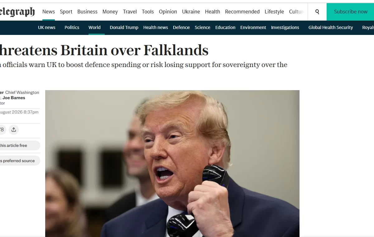 EE.UU. presiona a Londres con la carta Malvinas