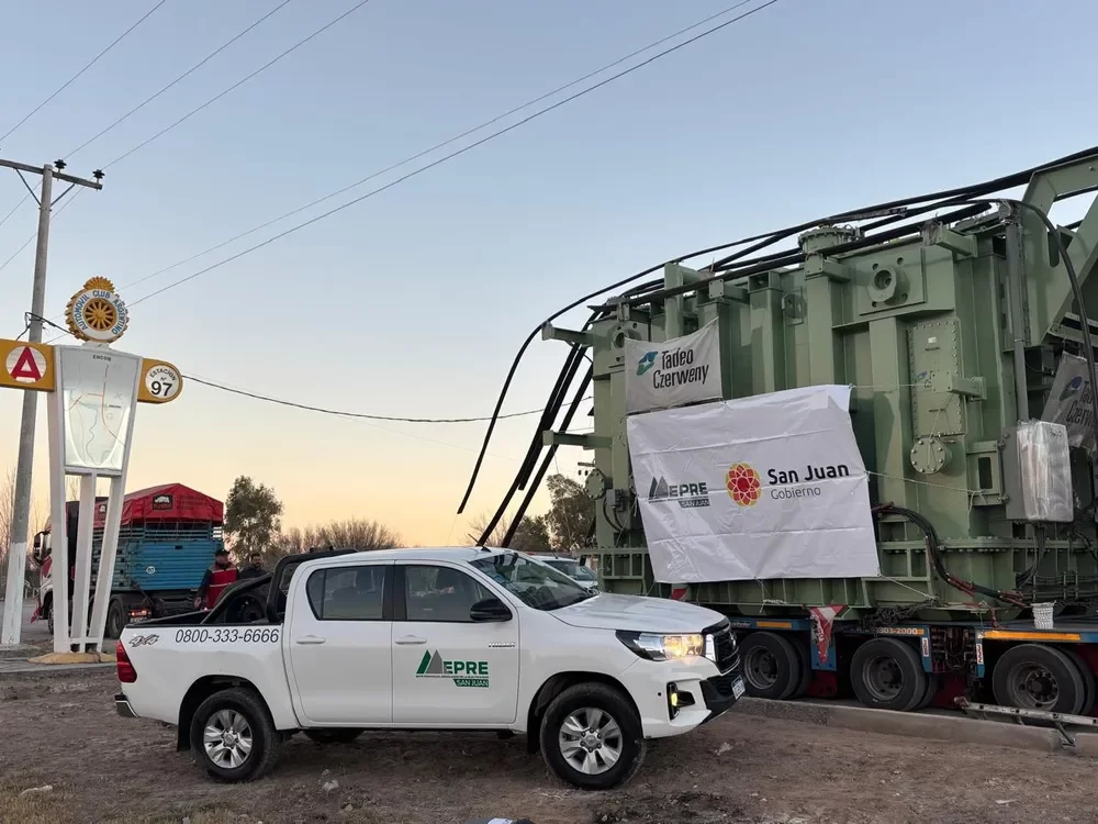 Llegó el transformador que permitirá ampliar la capacidad eléctrica de San Juan