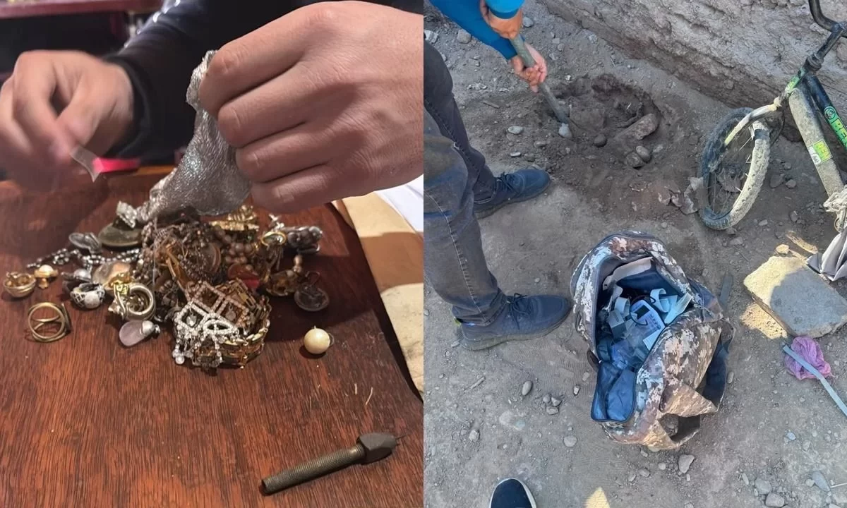 Hallaron una mochila enterrada con joyas y relojes durante allanamientos por el robo en la Peatonal