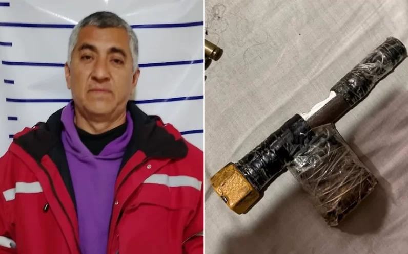 Detenido con una tumbera lista para disparar